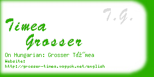 timea grosser business card